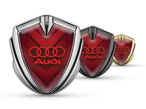 Audi Metallico Cupolato Emblema Look Sportivo Alta Qualità